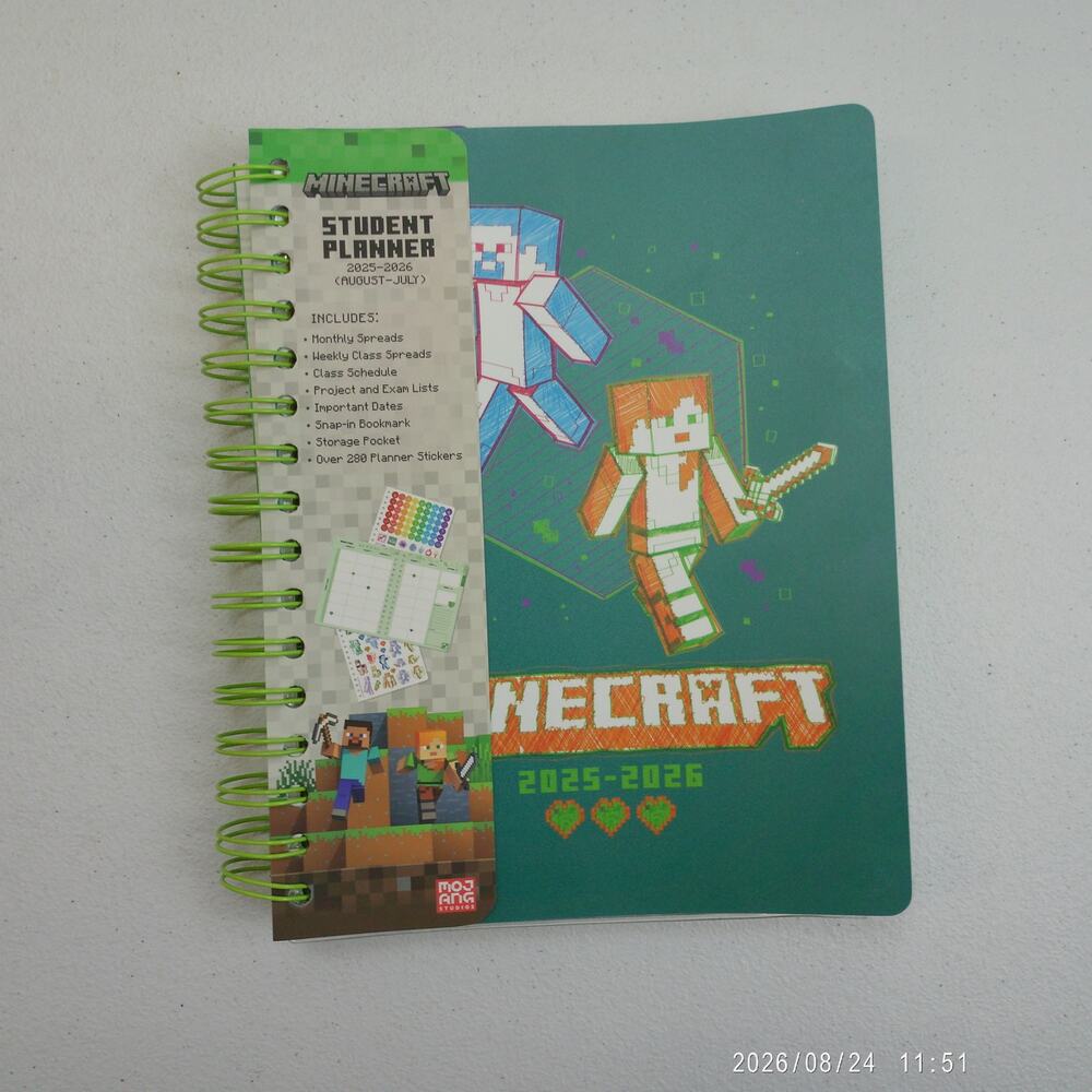 Insight Editions, Minecraft Mobs 2025- 2026 Academic Planner